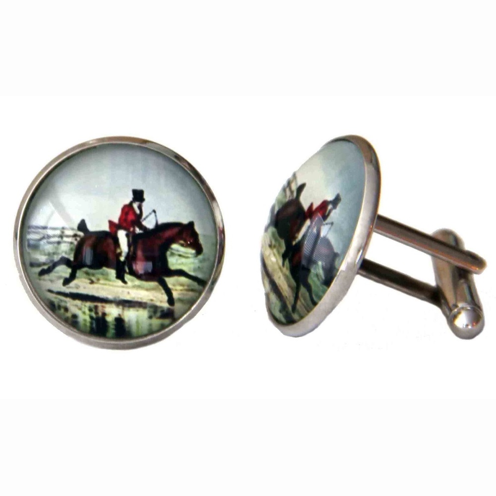 Gascoigne Cufflinks Fox Hunt Handmade Men's